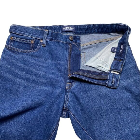 Land’s End Square Rigger Jeans Traditional Fit Blue Sz 33 - Picture 3 of 15